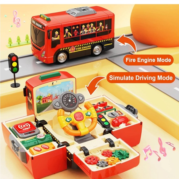 HONGTUO Fire Truck🚒 Toy w Sound🔉& Light💡Simulate a Rescue fire🔥Scene - Picture 4 of 9